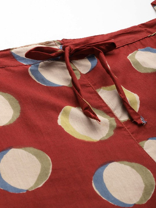 Printed Pure Cotton Tunic With Trousers