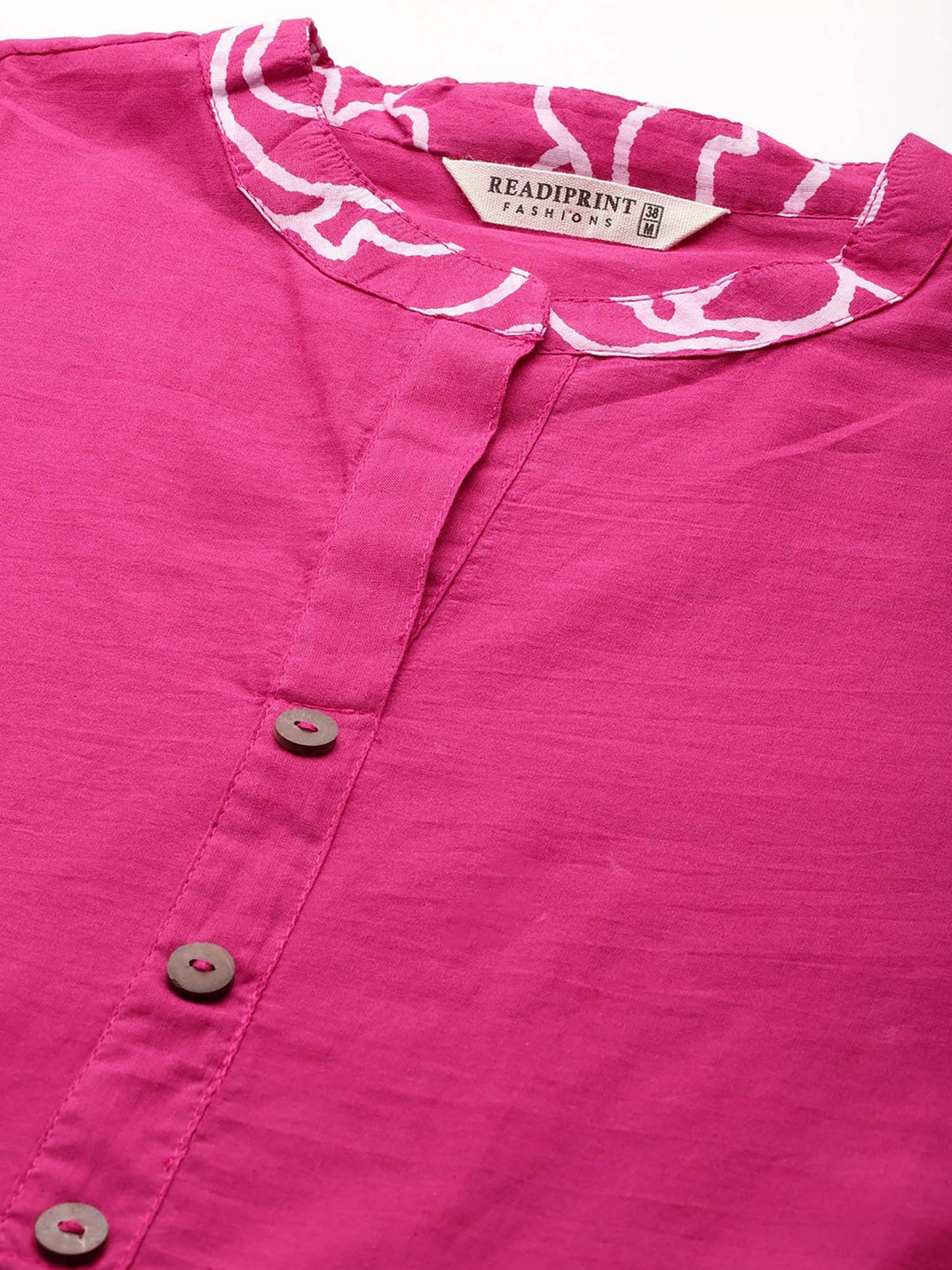 A-Line Style Cotton Fabric Pink Color Tunic with Palazzo Co-Ord (Set of 2)