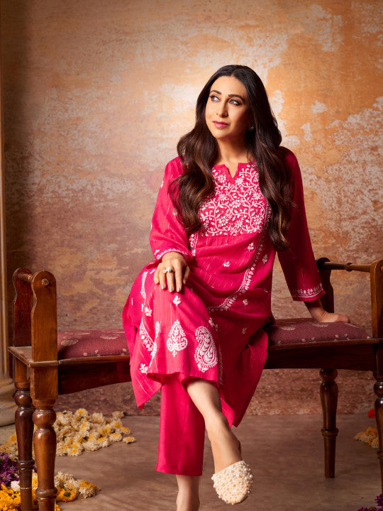 House of Chikankari Women Long Kurta