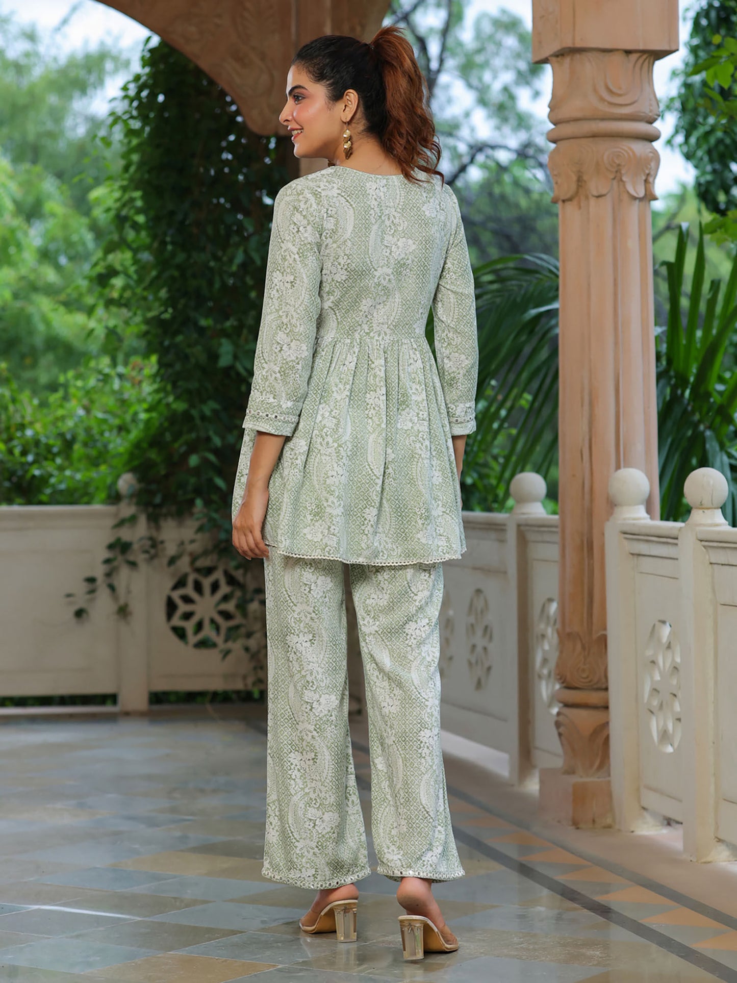 Green Printed Co-Ord (Set of 2)