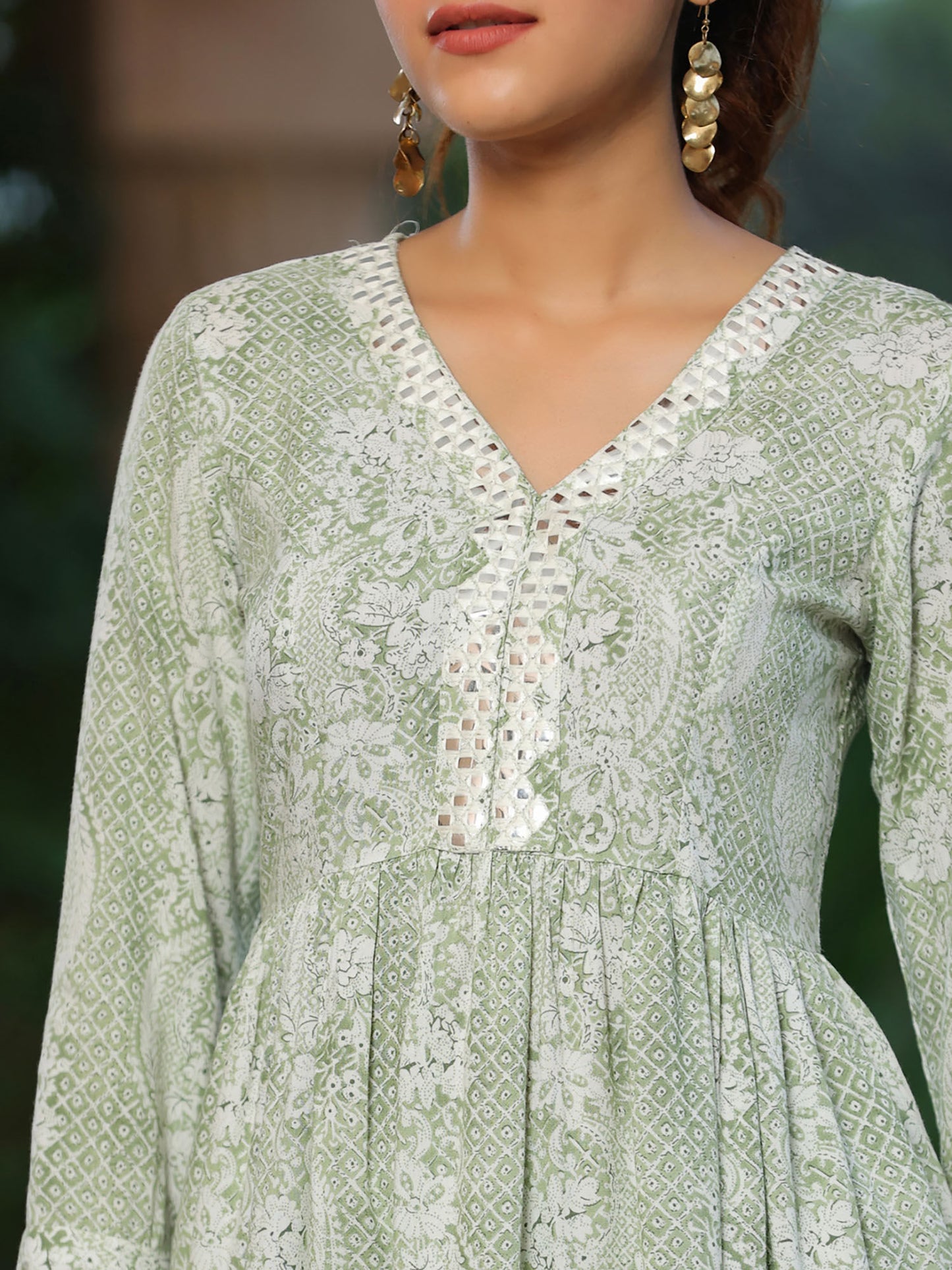 Green Printed Co-Ord (Set of 2)