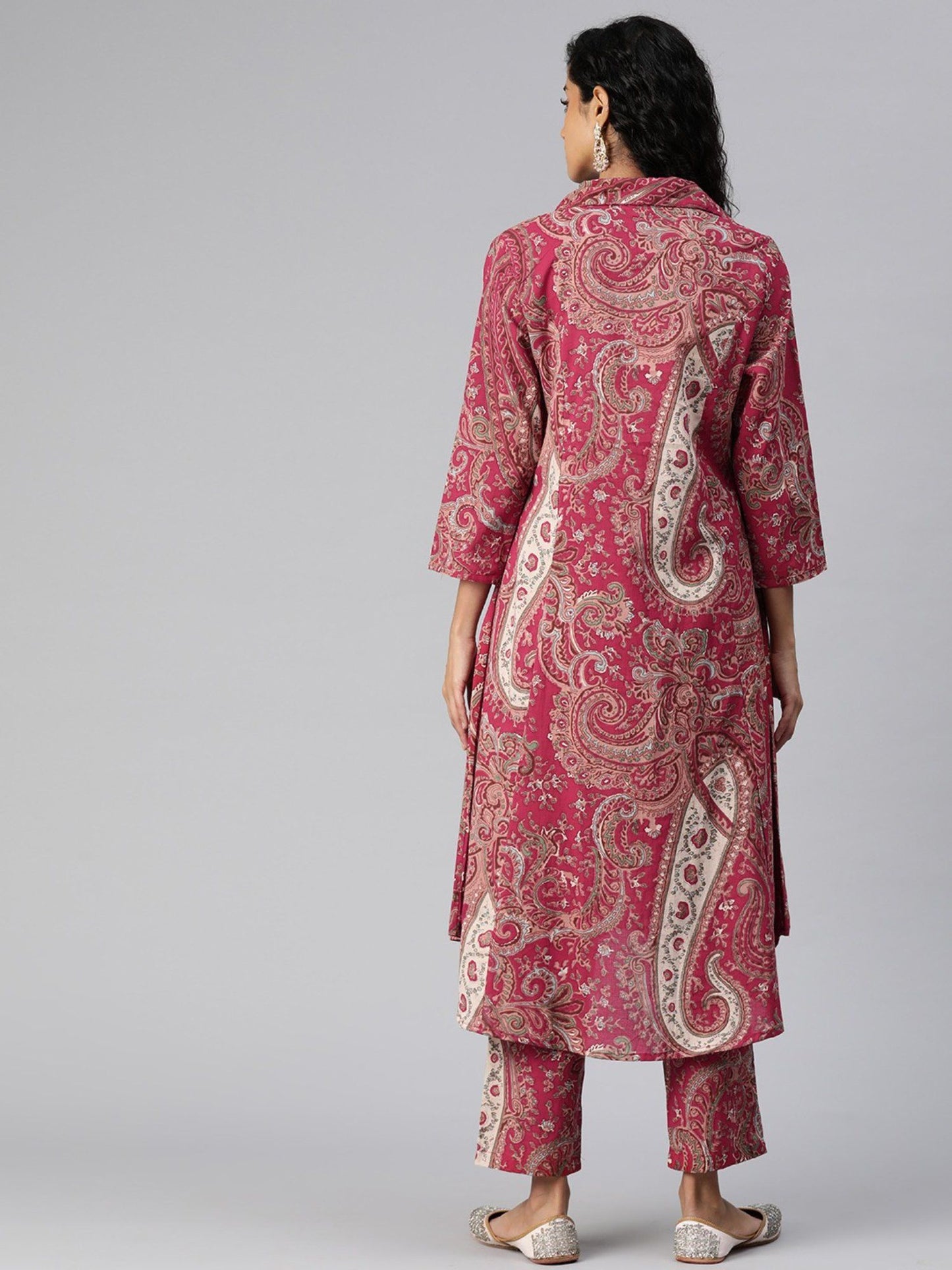 A-Line Style Cotton Fabric Red Co-Ord (Set of 2)