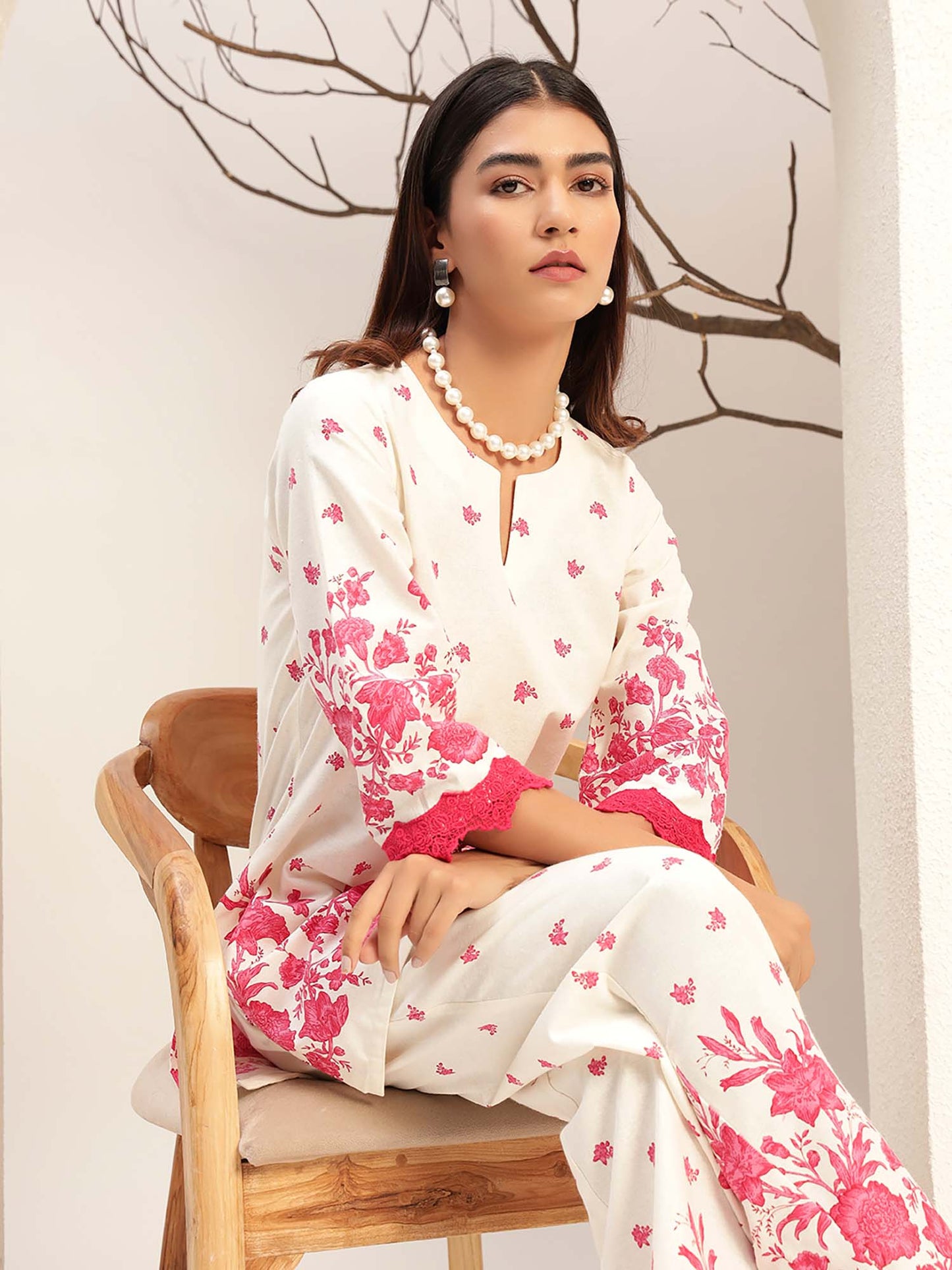 Floral Printed Round Neck Casual Co-Ord (Set of 2)