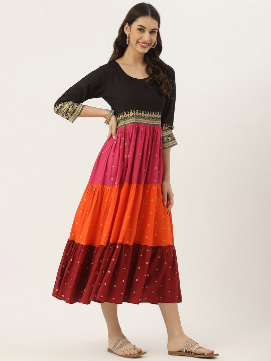 Printed Gotta Patti Empire Midi Dress