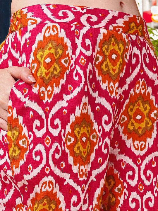 Anouk Ethnic Printed Pure Cotton Tunic & Trousers