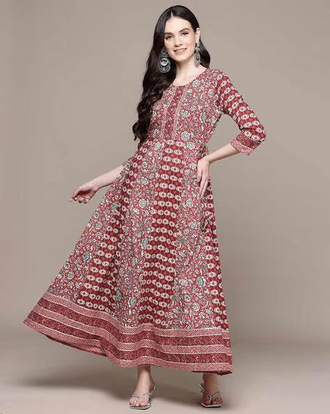 Women Floral Print Fit & Flare Dress