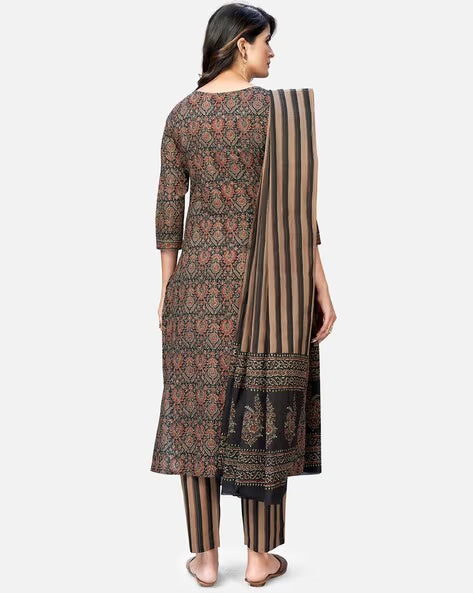 Women Floral Print Straight Kurta Set