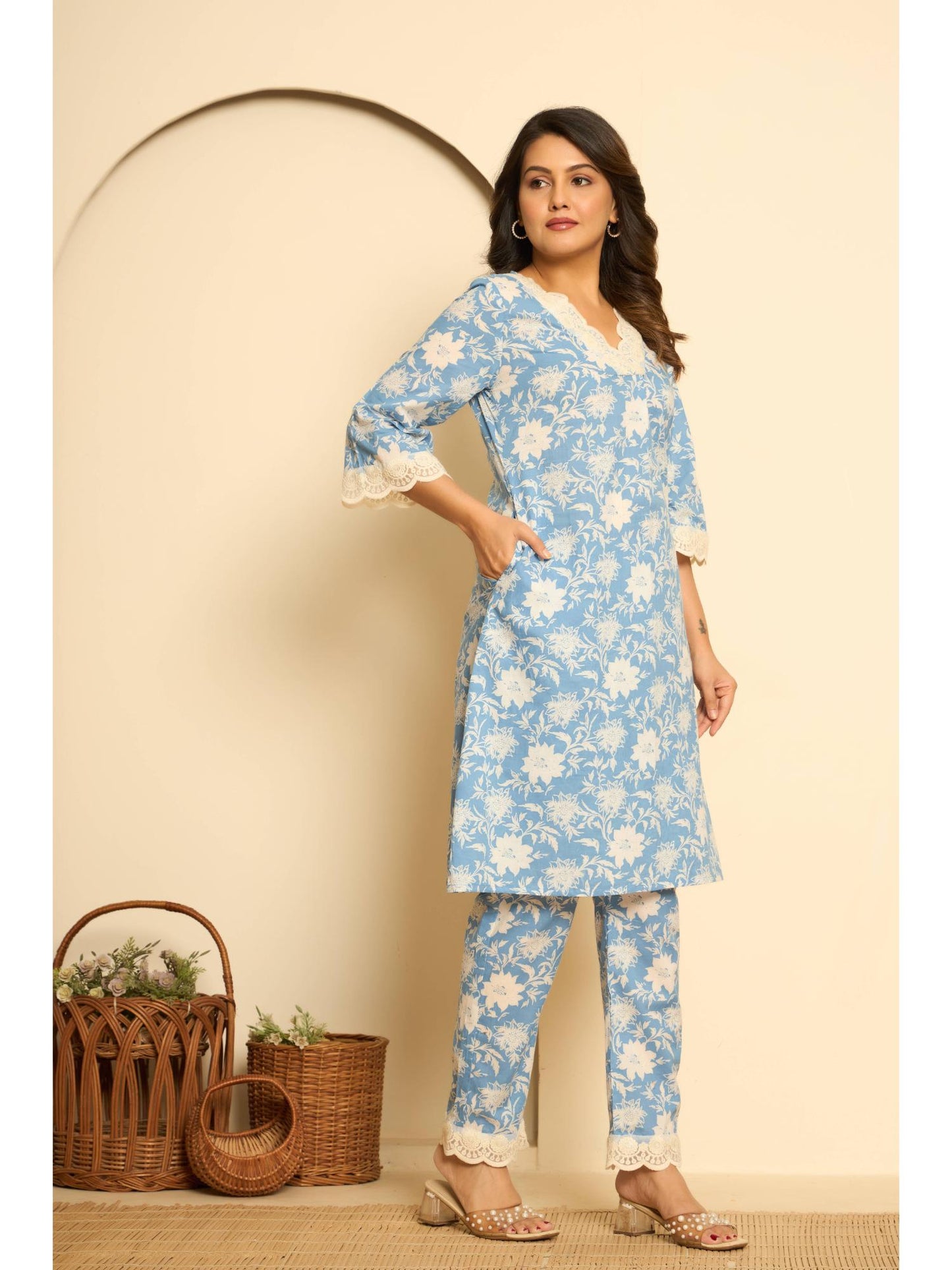 Blue Cotton Co-Ord (Set of 2)