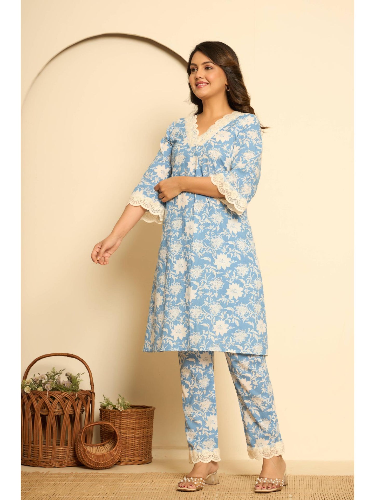 Blue Cotton Co-Ord (Set of 2)