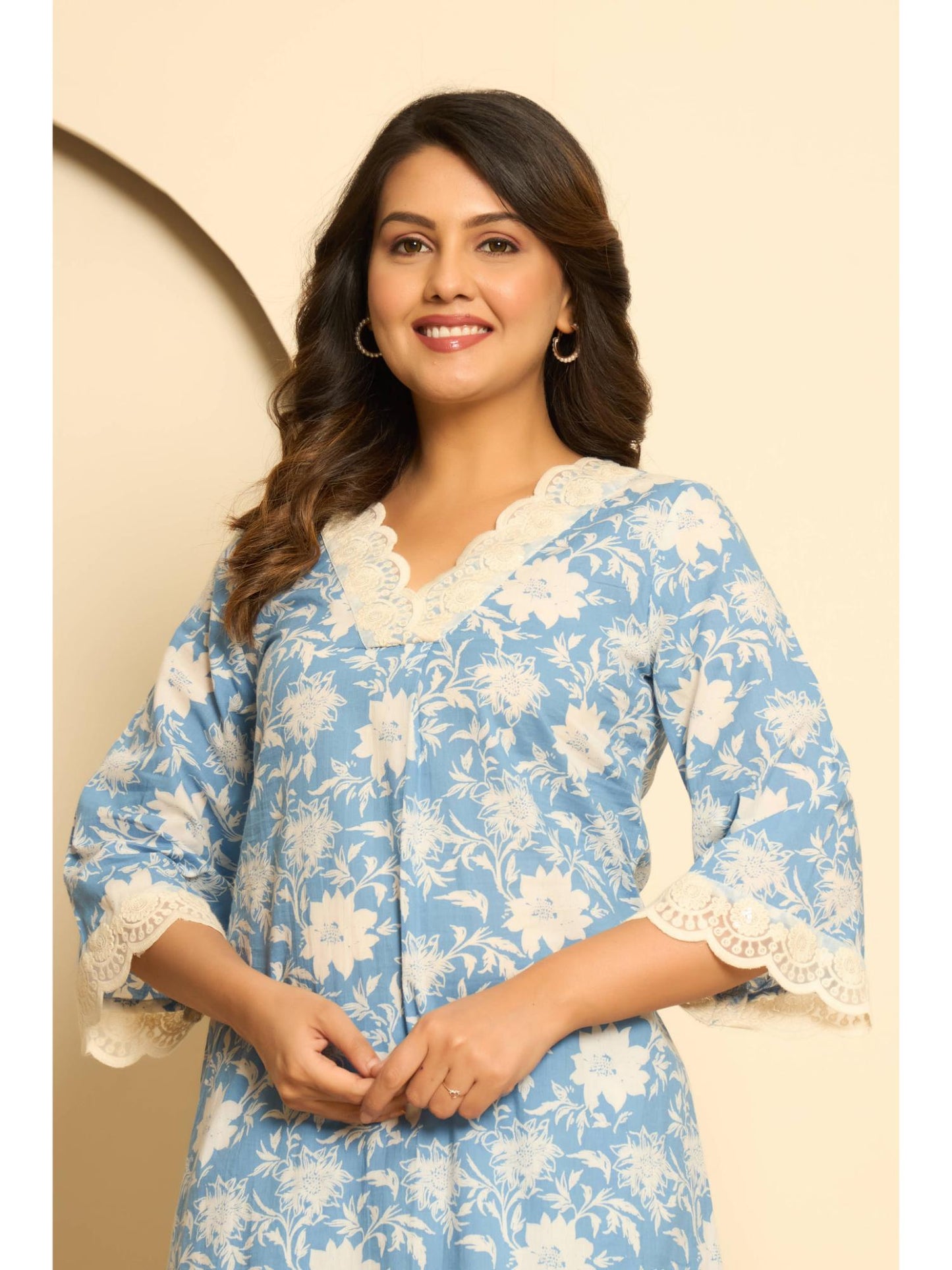 Blue Cotton Co-Ord (Set of 2)