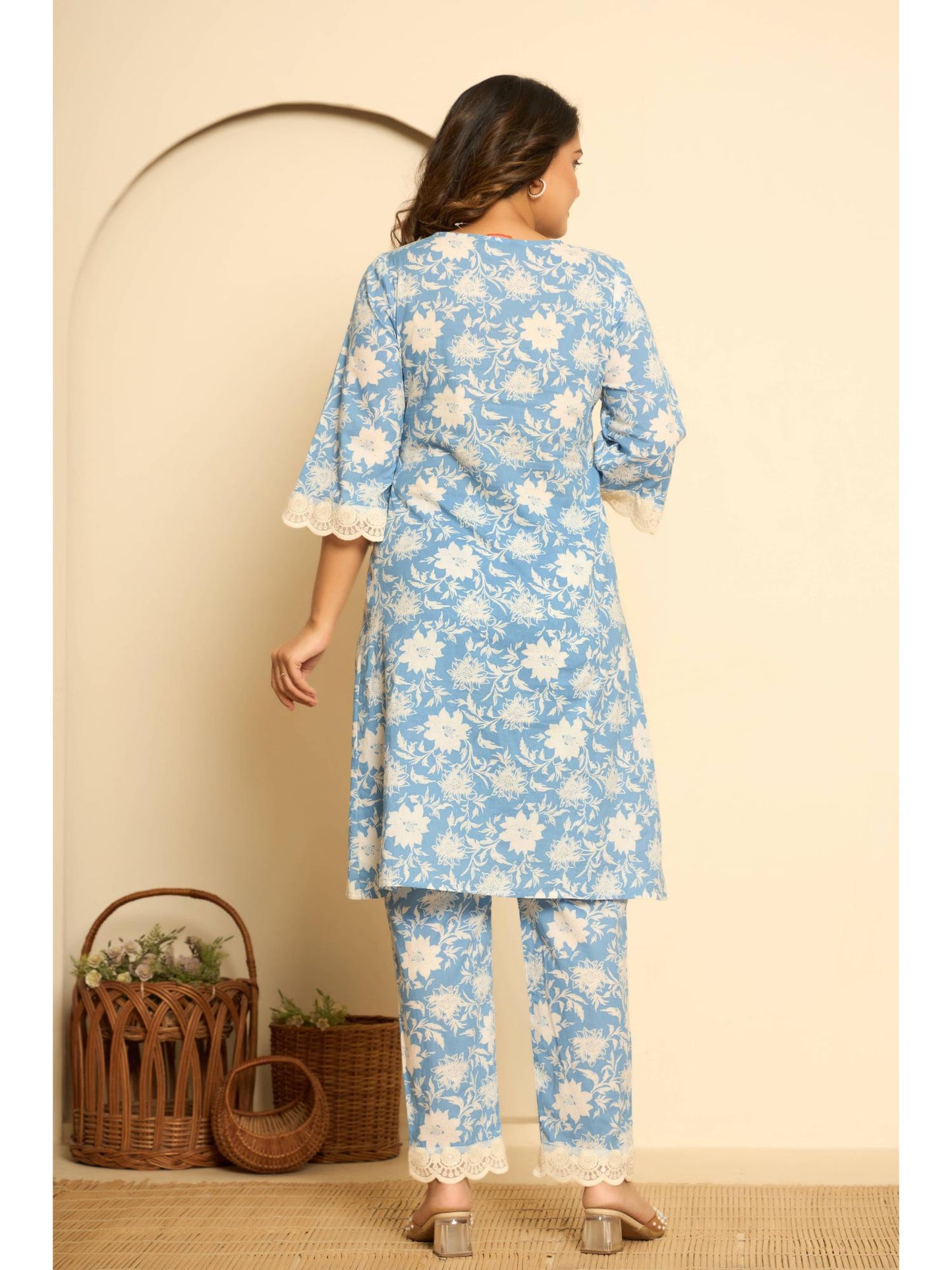 Blue Cotton Co-Ord (Set of 2)