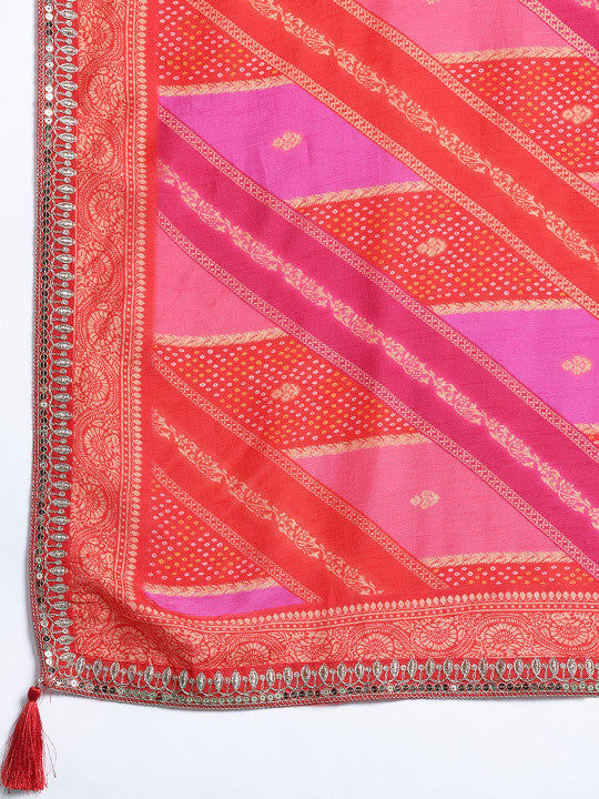 Indo Era Ethnic Motifs Embroidered Kurta with Trousers & Dupatta