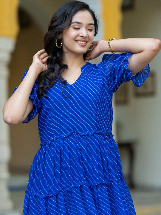 ASPORA Printed Midi Ethnic Dresses