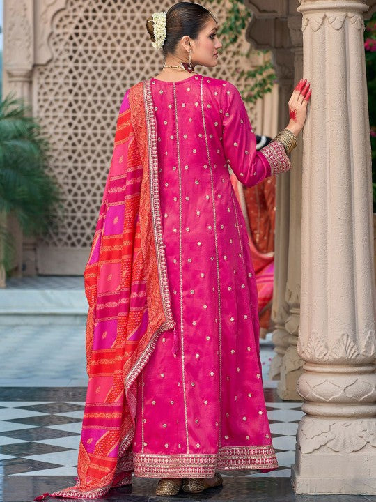 Indo Era Ethnic Motifs Embroidered Sequinned Anarkali Kurta