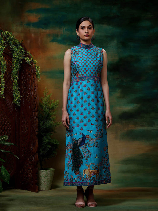 Blue Neel Mayuri Long Dress