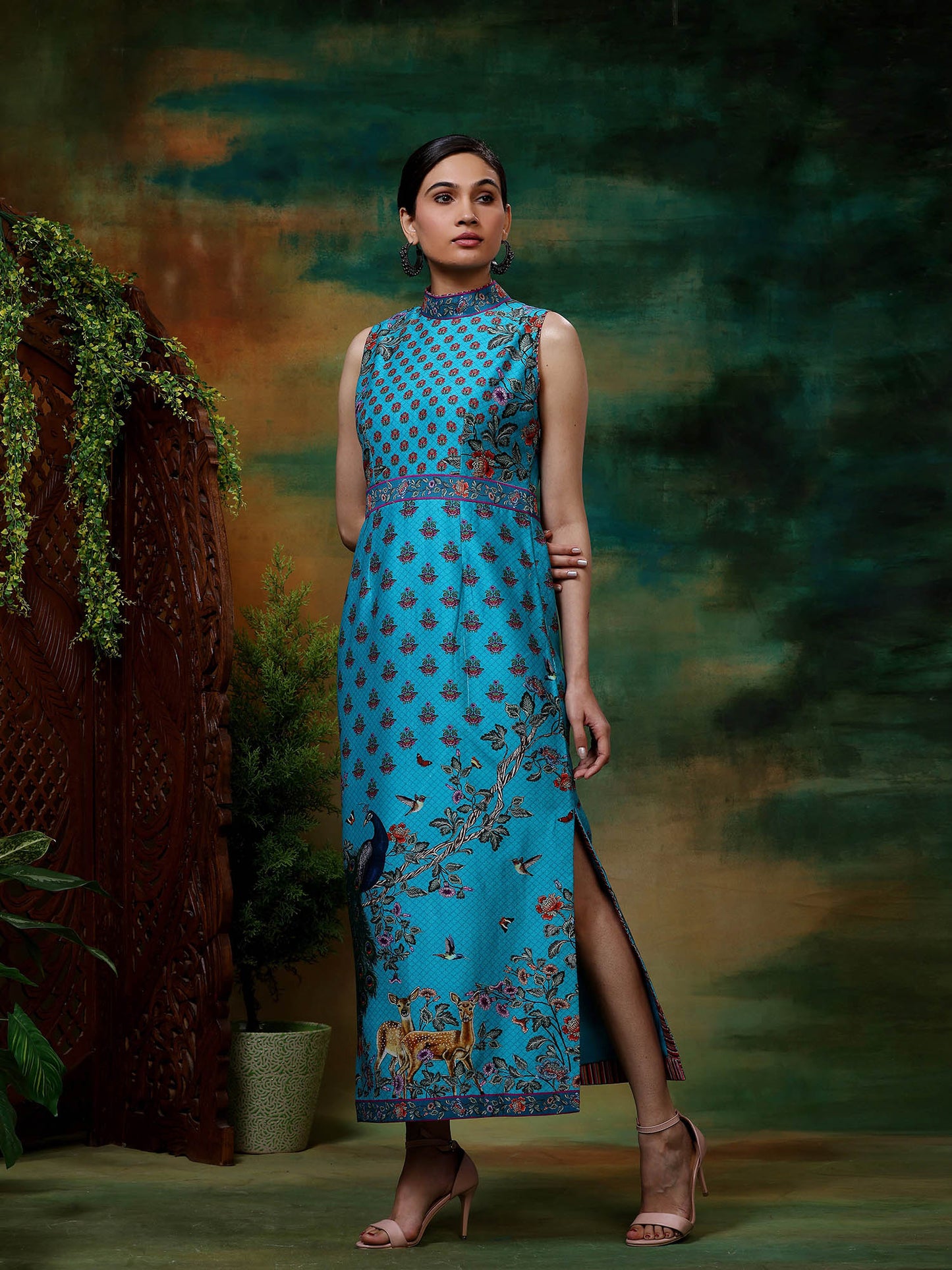 Blue Neel Mayuri Long Dress