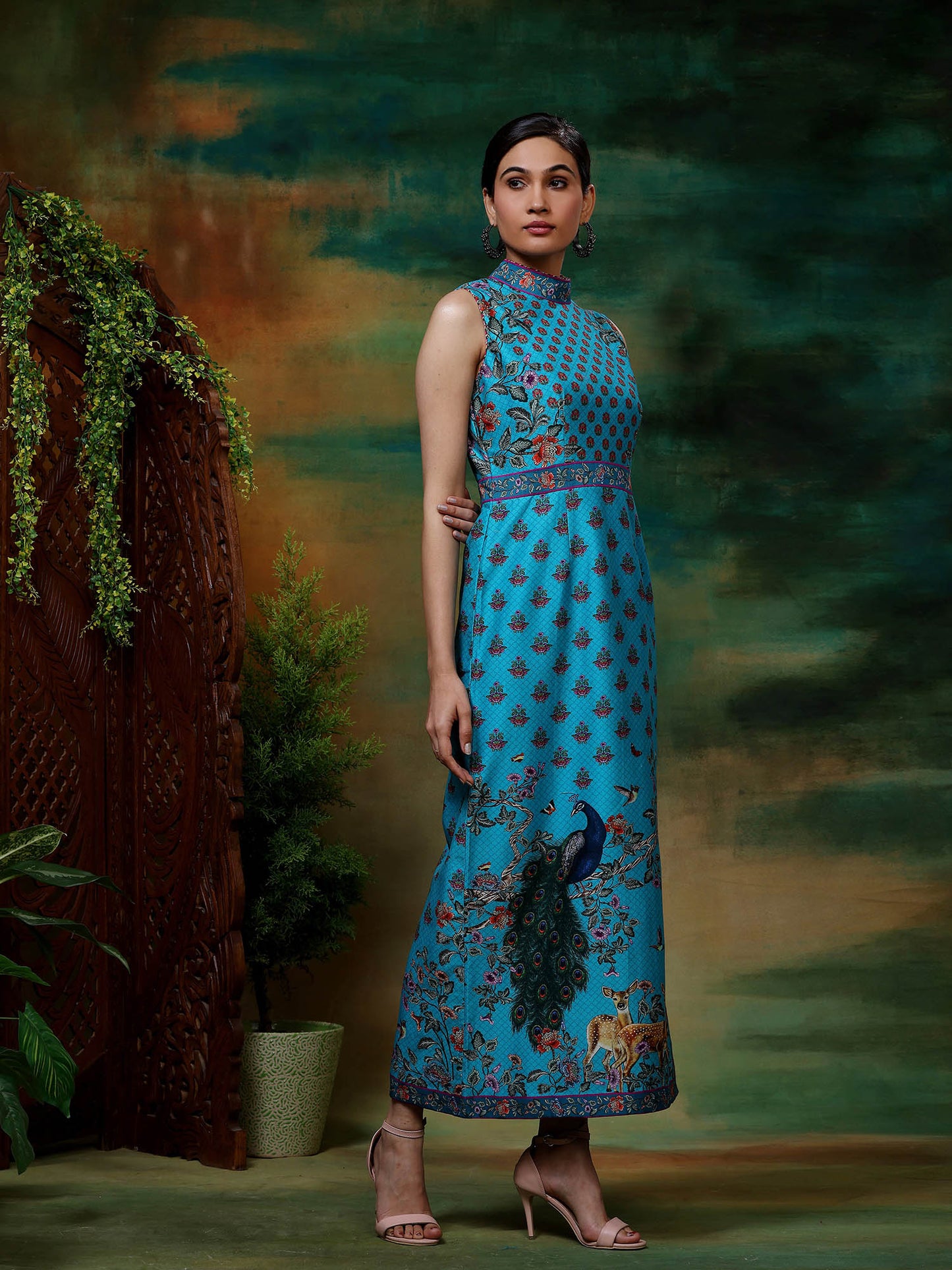 Blue Neel Mayuri Long Dress
