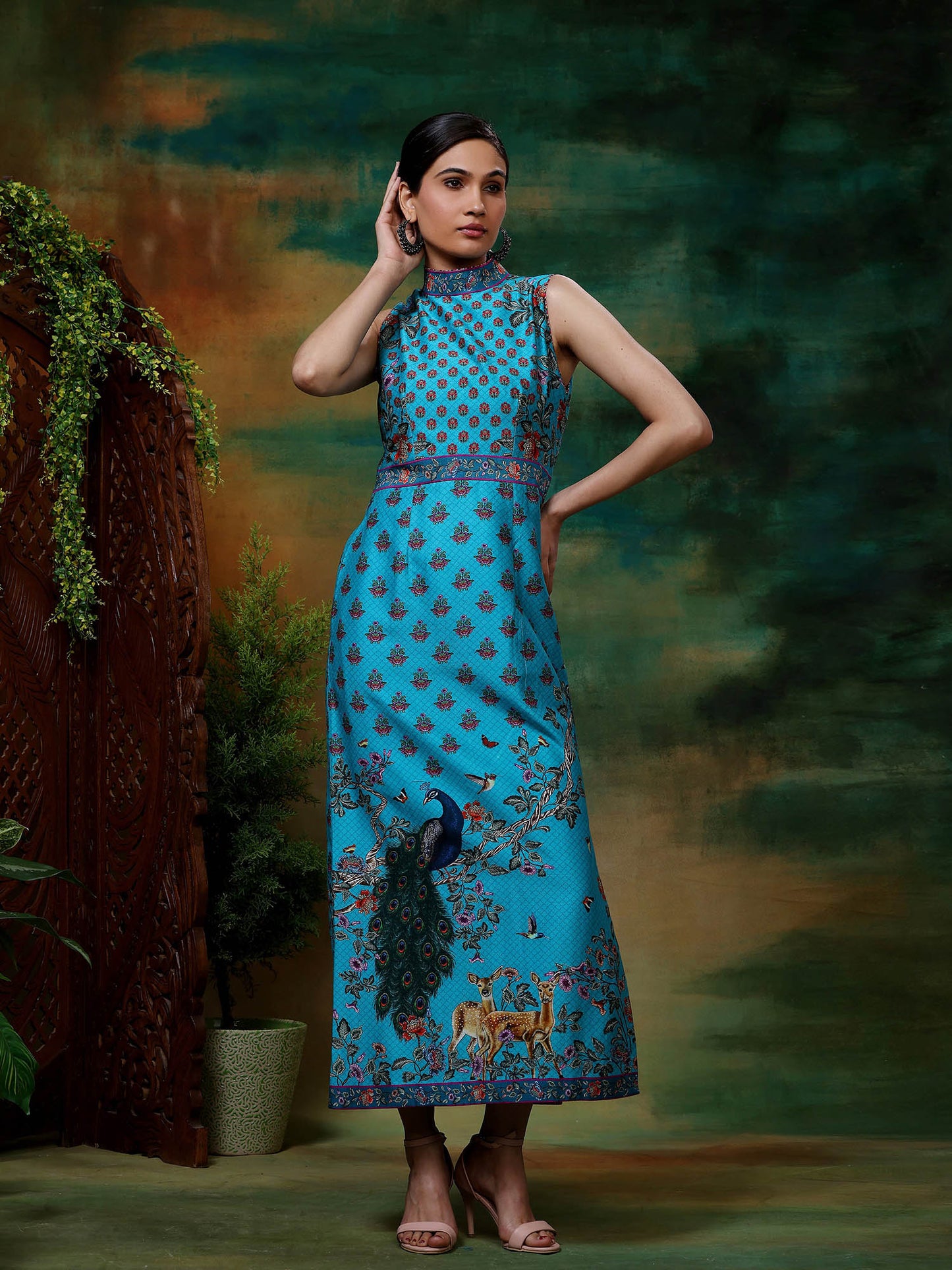 Blue Neel Mayuri Long Dress