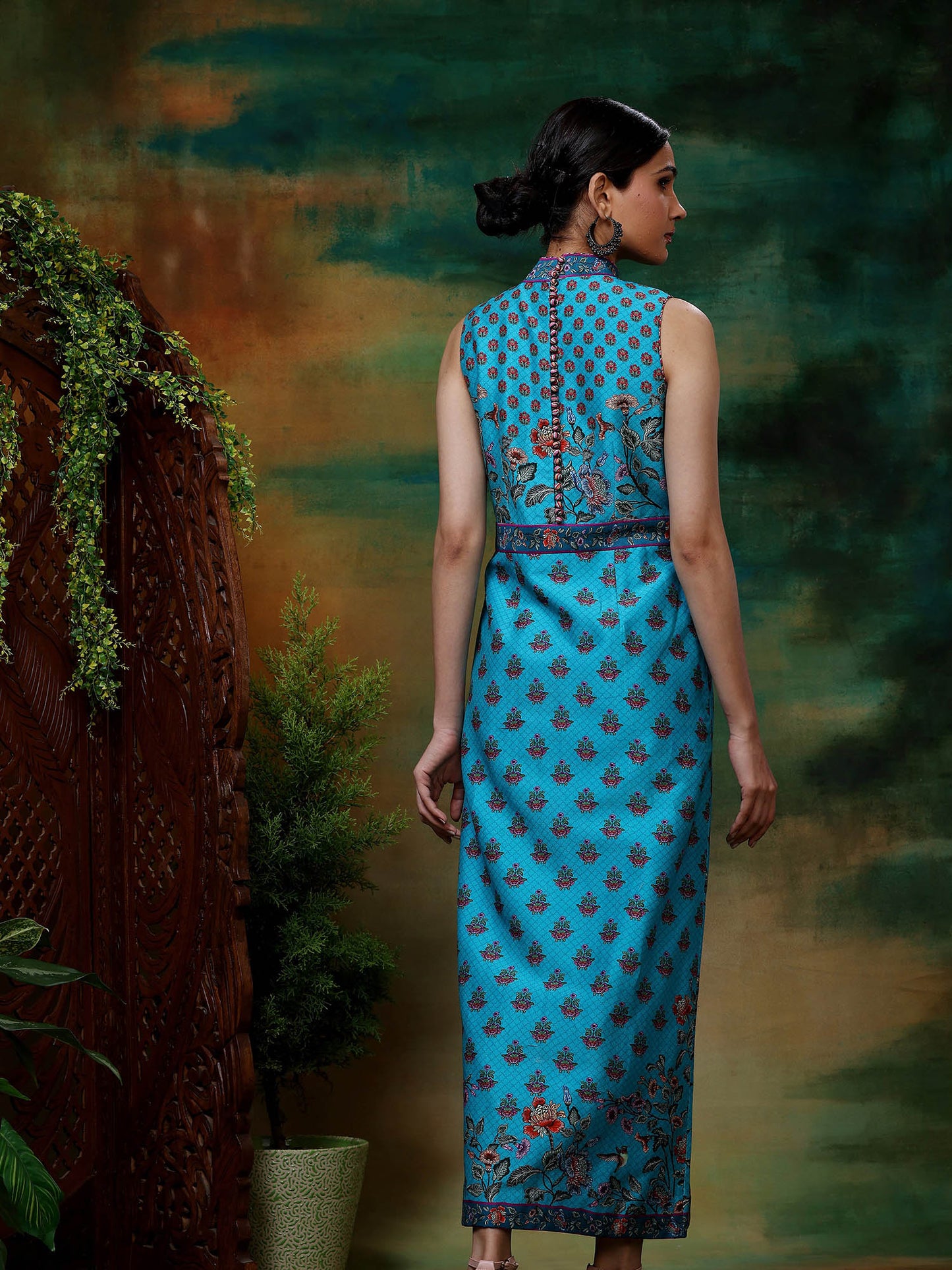 Blue Neel Mayuri Long Dress