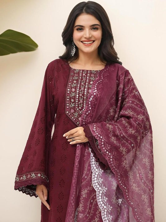 Ishin Ethnic Motifs Embroidered Pure Cotton Straight Kurta