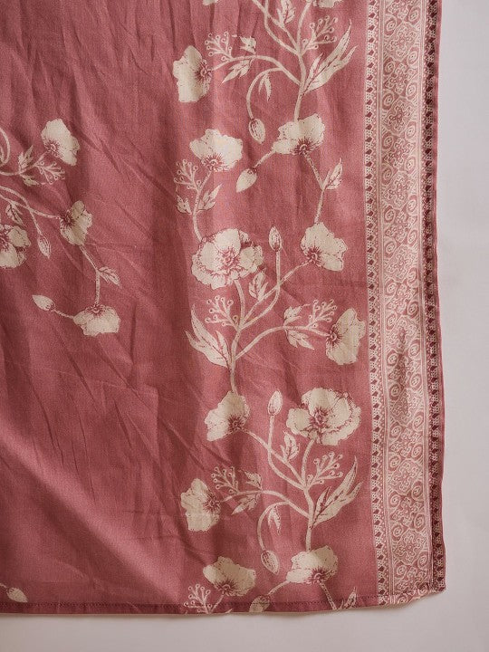 CHETI Women Floral Printed Anarkali Kurta with Trousers & Dupatta