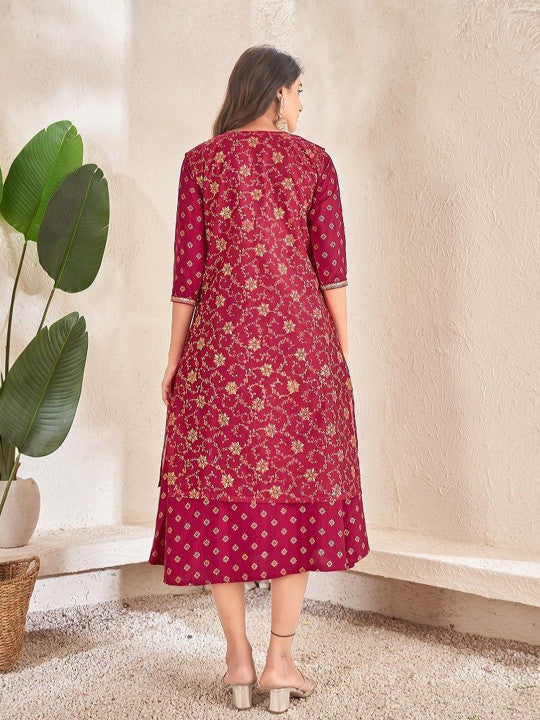 Printed Ethnic Dress