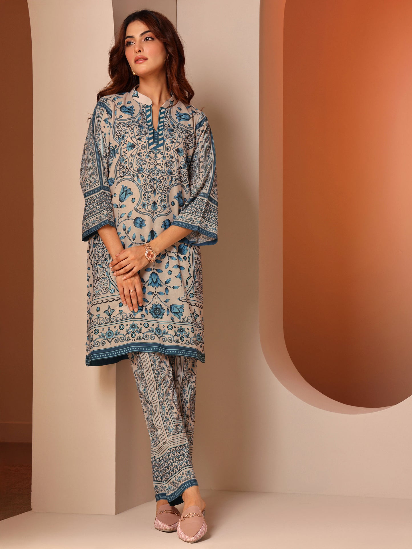 Women Multi-Color Floral Co-ord (Set of 2)