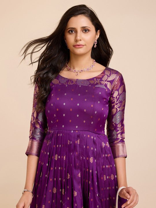 Tasarika Ethnic Motifs Printed Round Neck Fit & Flare Maxi Dress