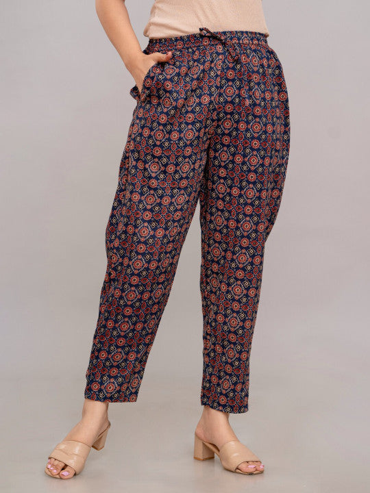 FrionKandy Floral Printed Regular Pure Cotton Kurta with Trousers & With Dupatta
