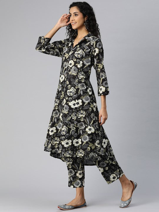 Floral Printed Pure Cotton Co-Ords
