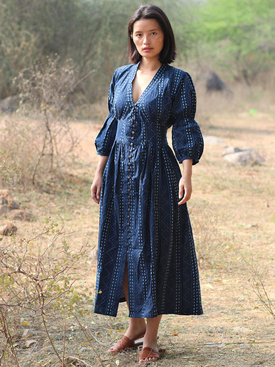 Chidiyaa Blue Midi Dress