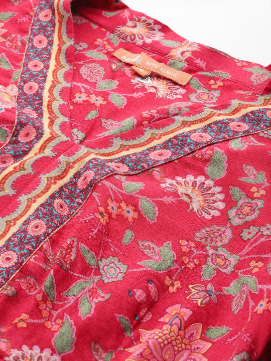 aarke Ritu Kumar Floral Printed A-Line Maxi Dress