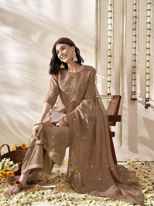 Anouk Women Floral Regular Mirror Work Kurta
