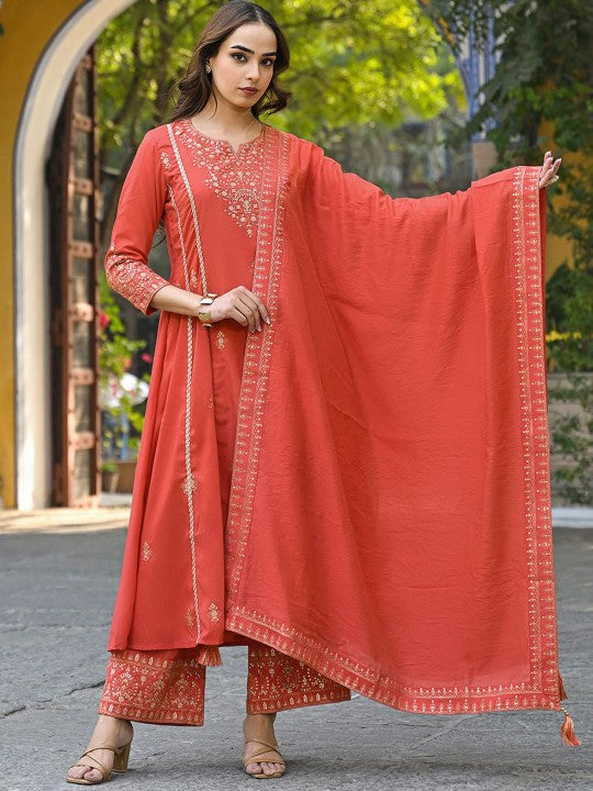 AHIKA Women Embroidered Empire Sequinned Kurta