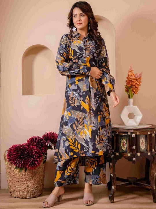Aralia Printed Top With Trousers Co-Ords