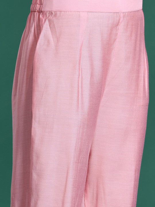 Indo Era Floral Embroidered Sequinned Kurta with Trousers & Dupatta