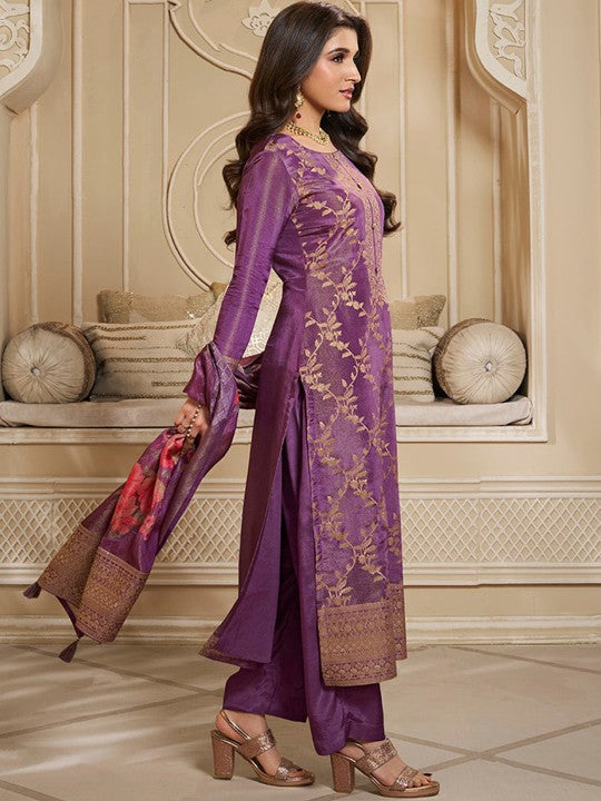 Neck Long Sleeves Ethnic Motifs Straight Kurta