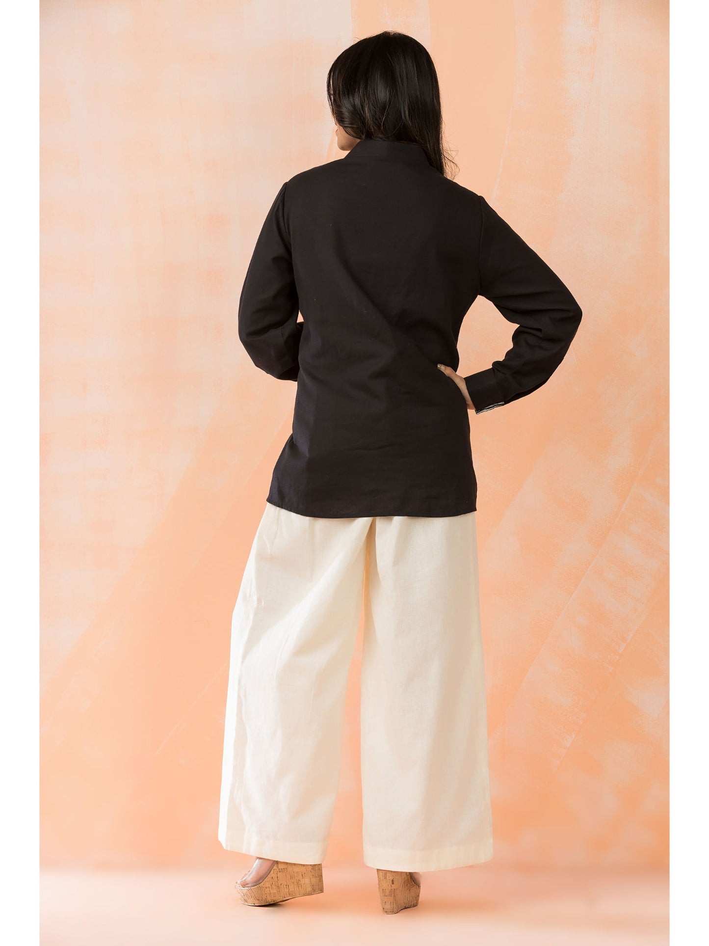 Black Cotton Shirt-Pant Co-Ord (Set of 2)