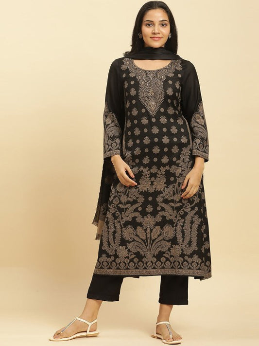 W Floral Printed Regular Kurta