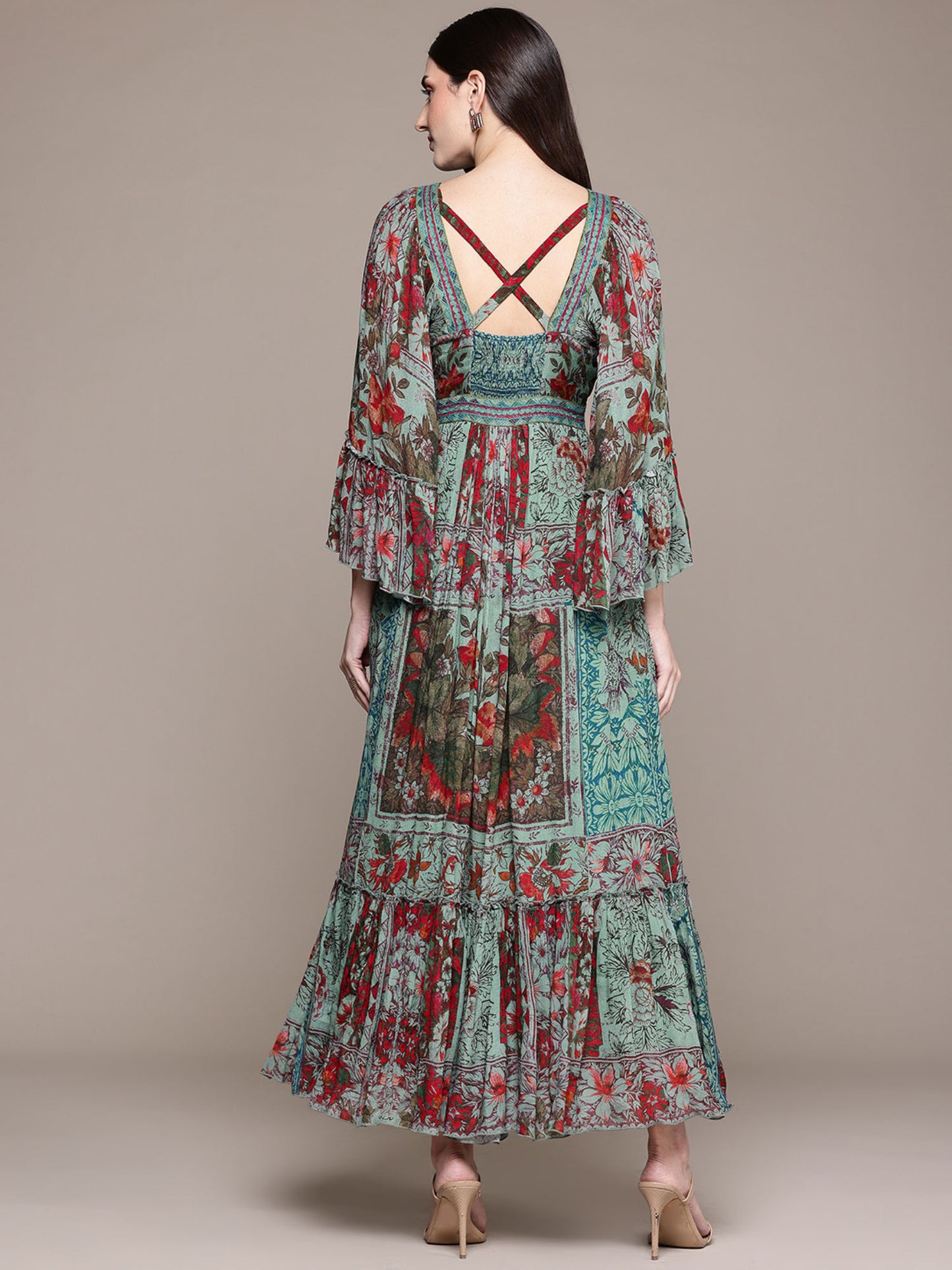 Teal Pierra Long Dress