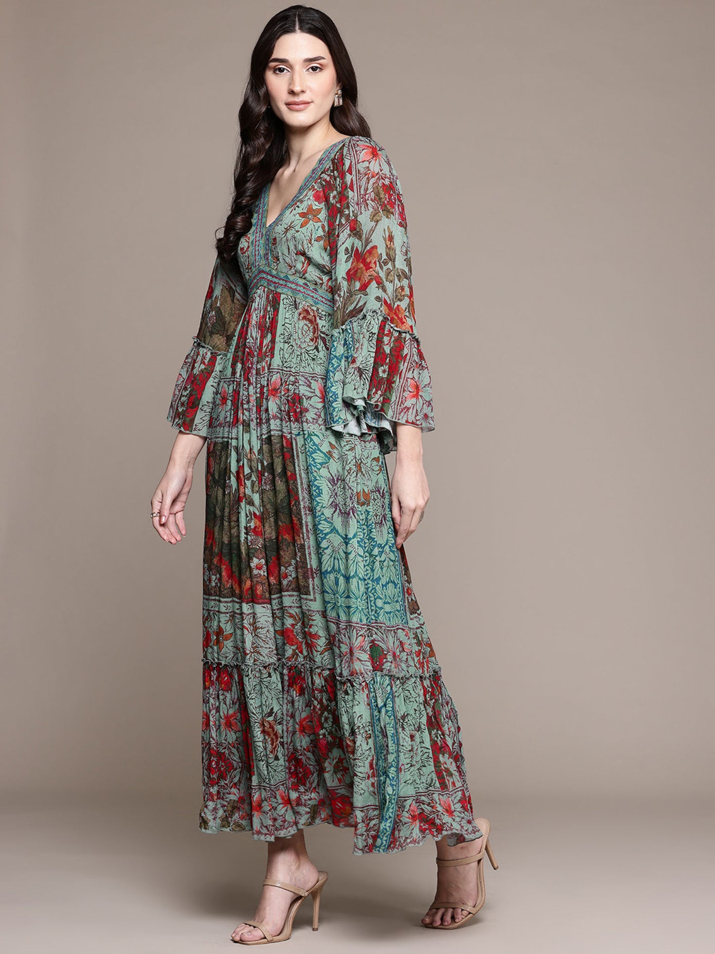 Teal Pierra Long Dress