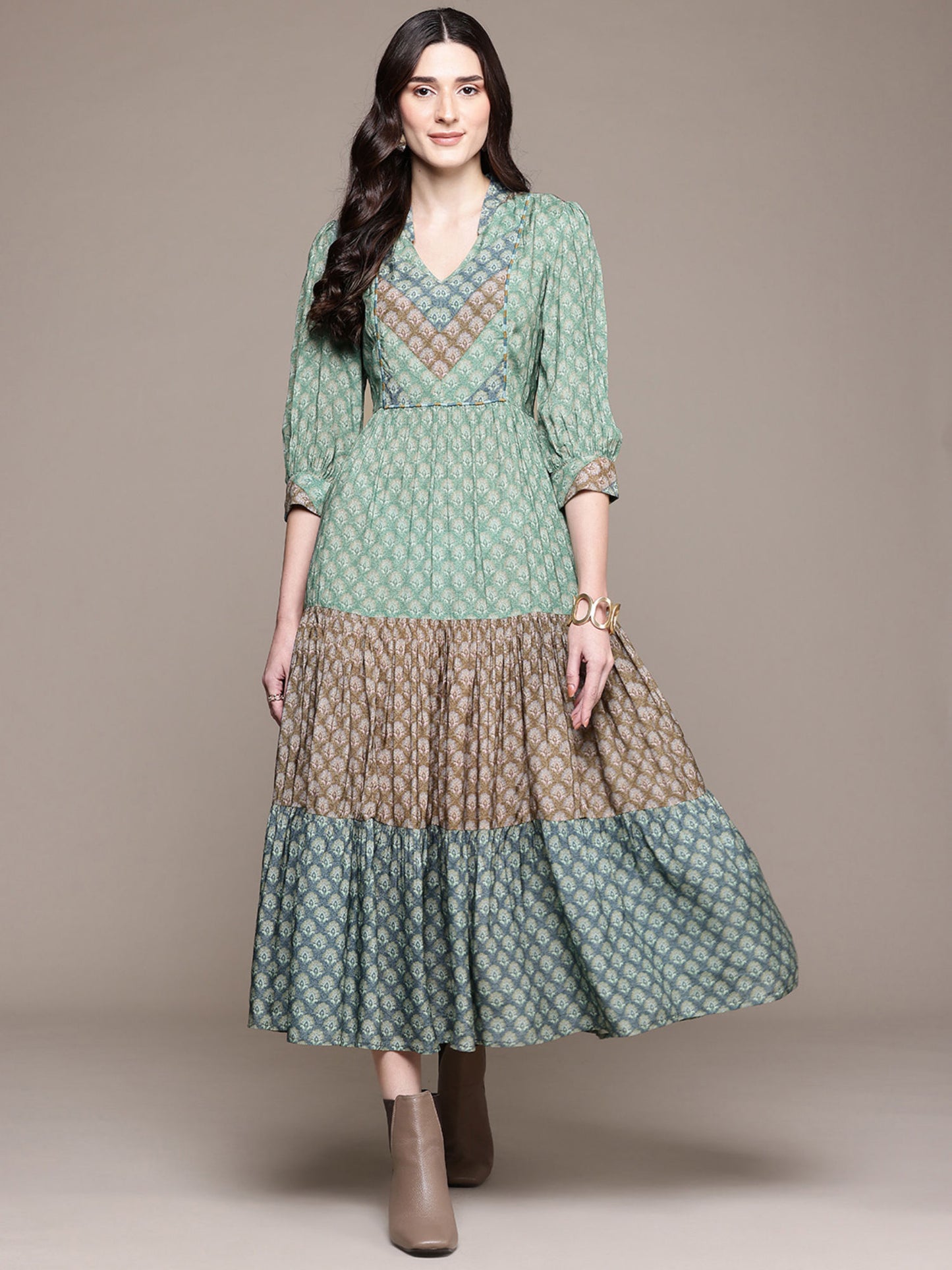Green Essential-Avani Buti Long Dress