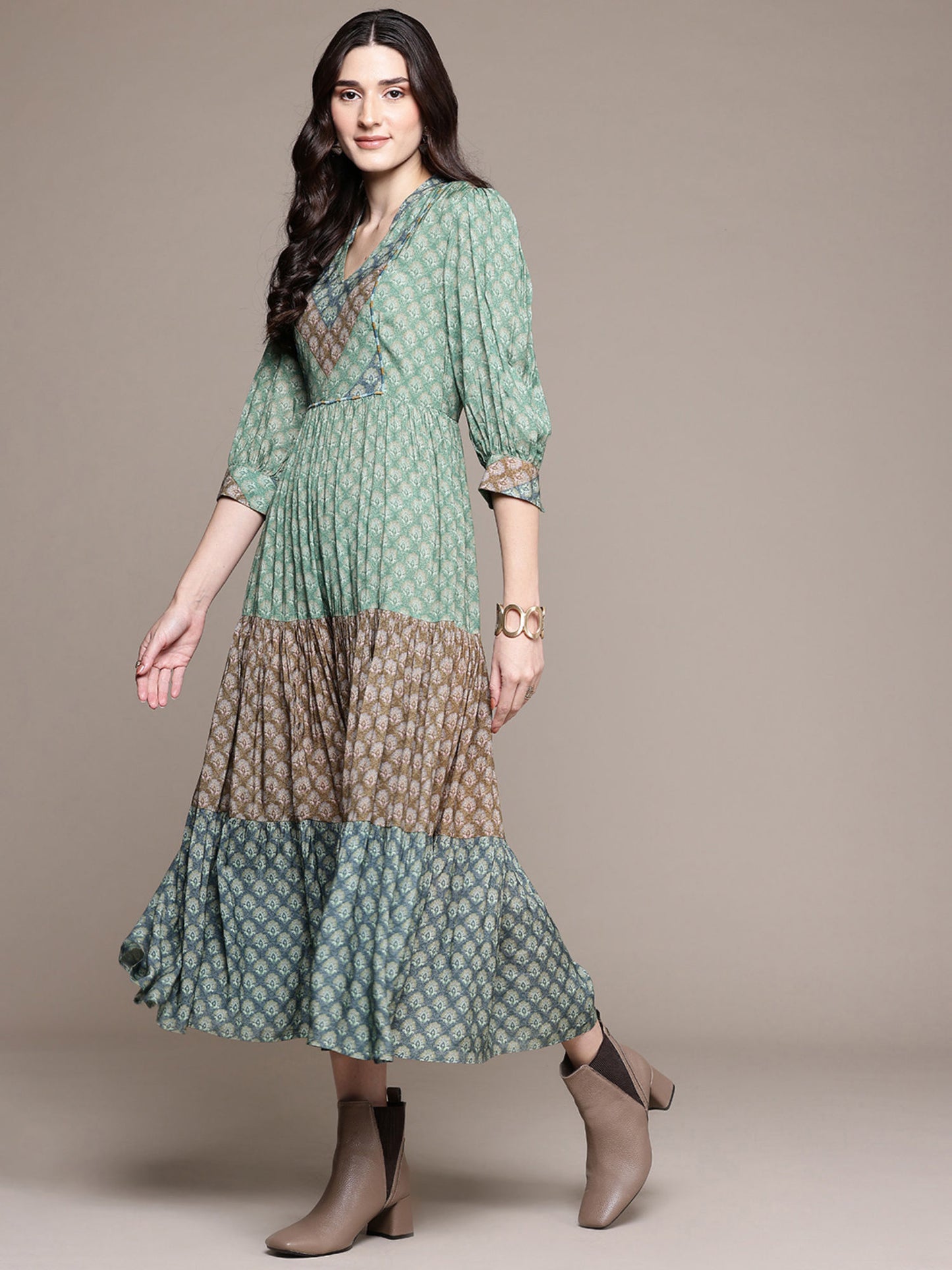 Green Essential-Avani Buti Long Dress