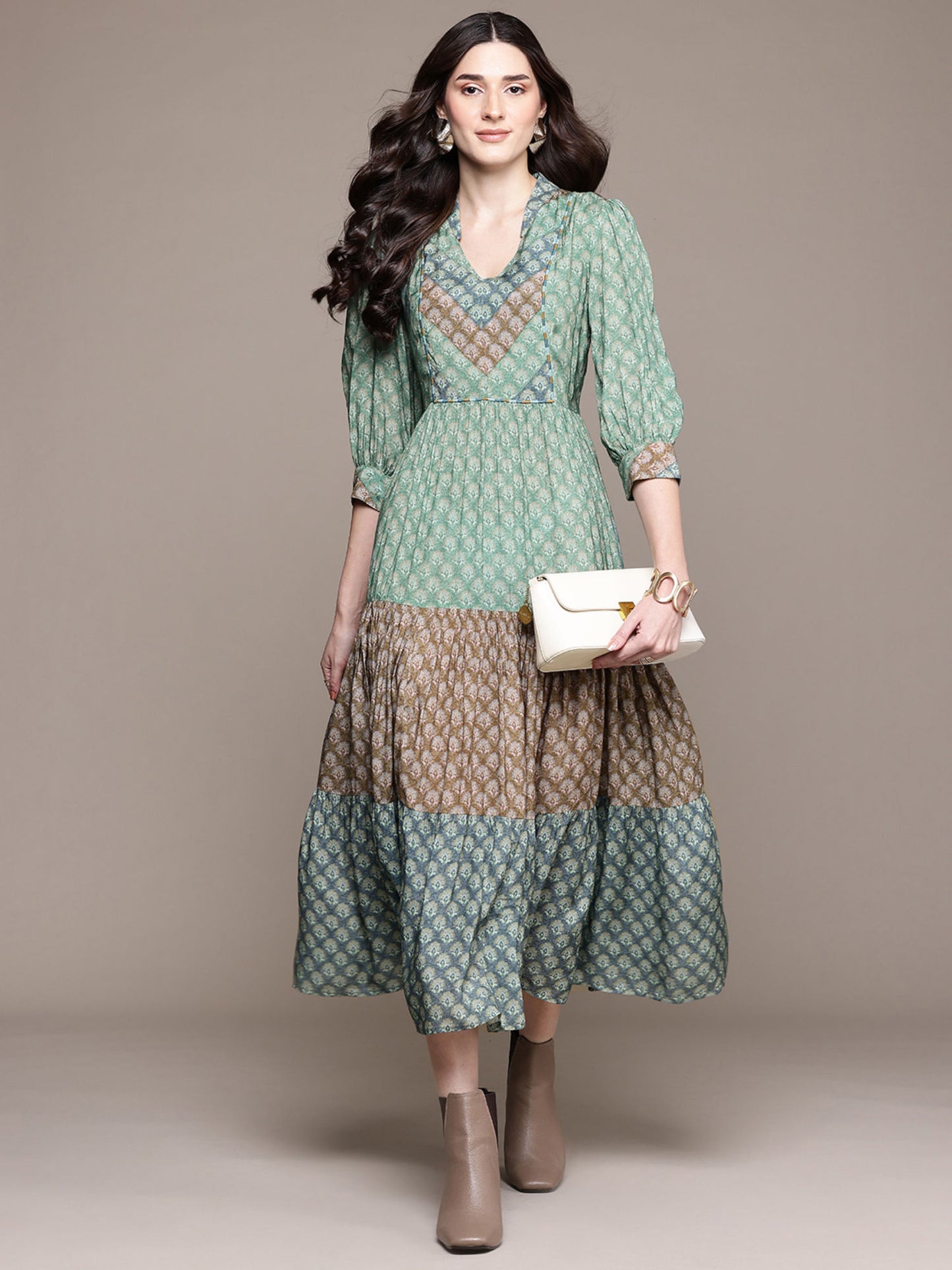 Green Essential-Avani Buti Long Dress
