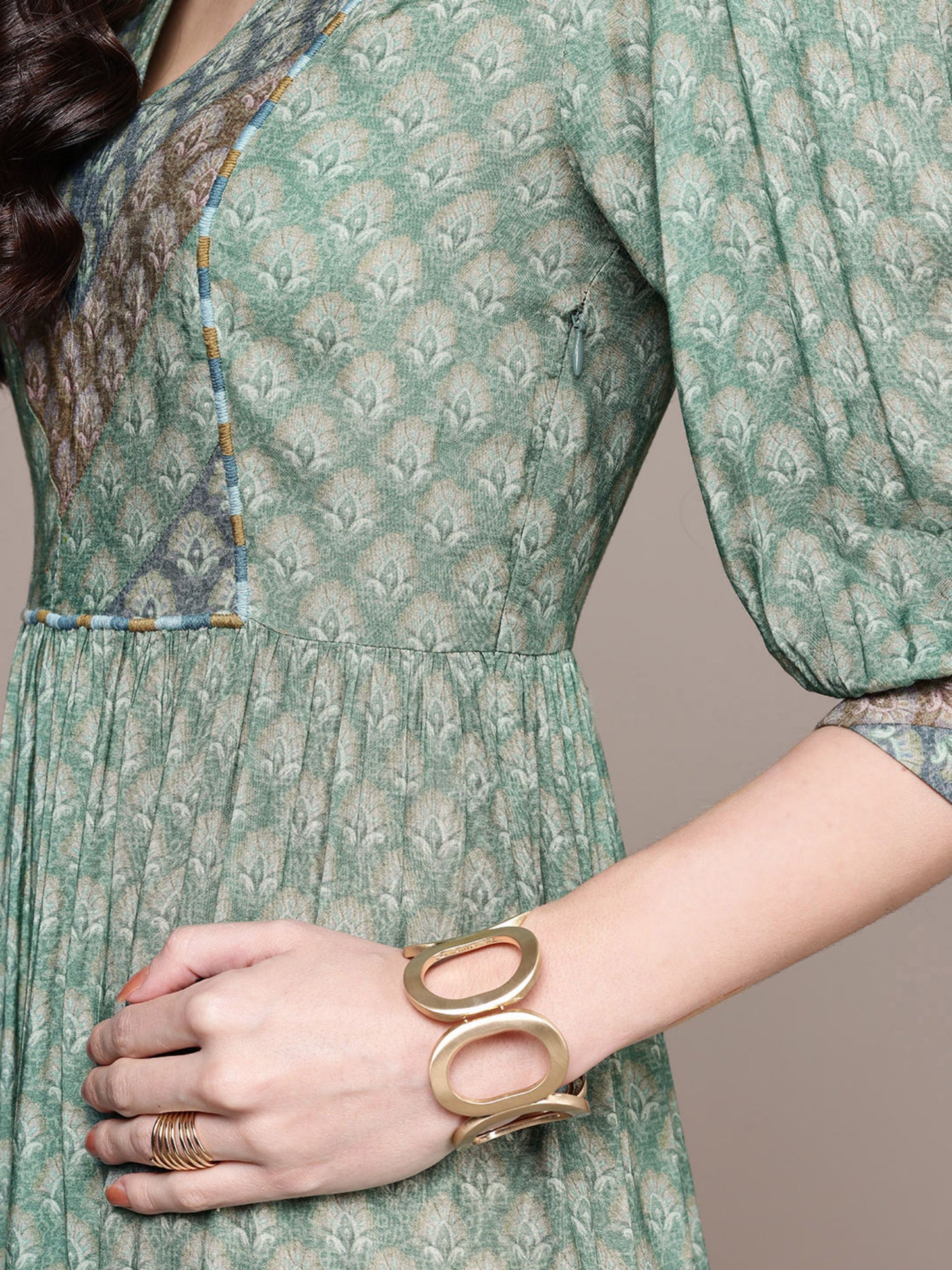 Green Essential-Avani Buti Long Dress