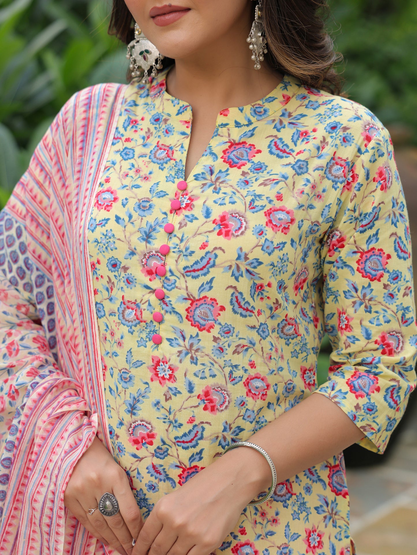 Soft Cotton Floral Kurta