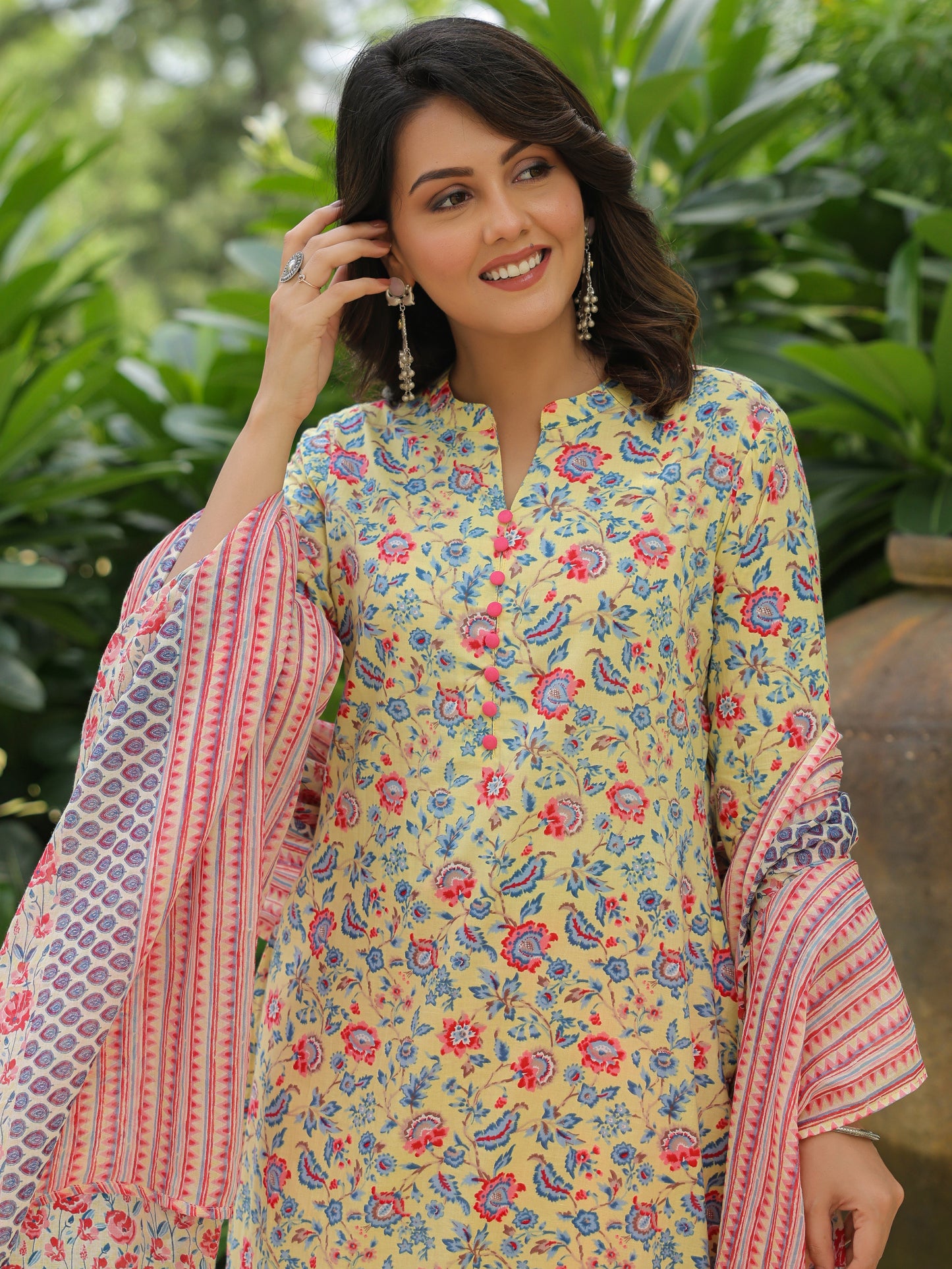 Soft Cotton Floral Kurta