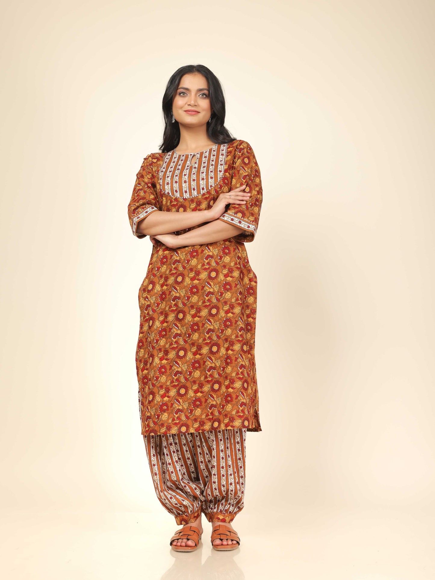 Soft Cotton Floral Kurta