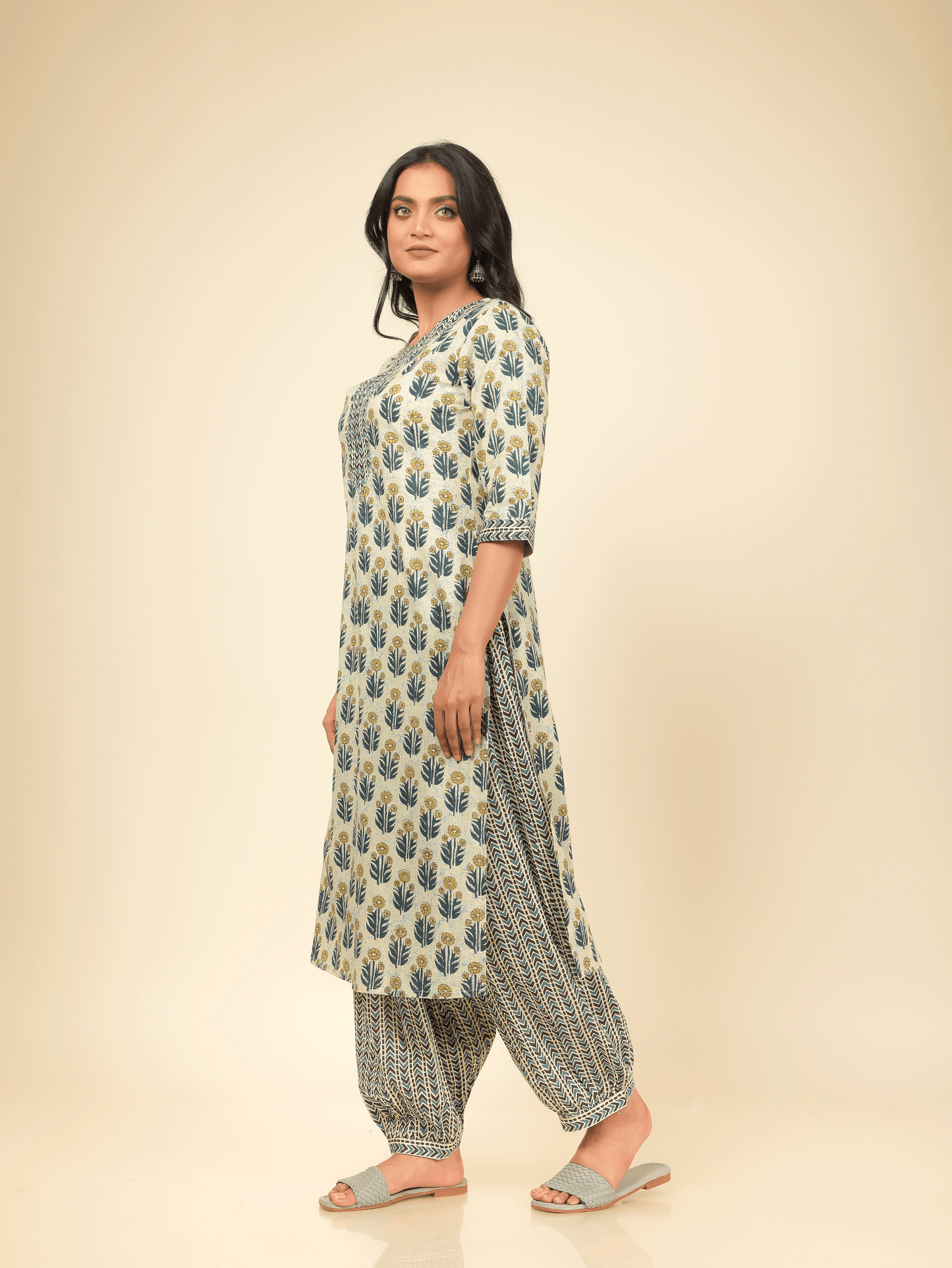 Soft Cotton Floral Kurta