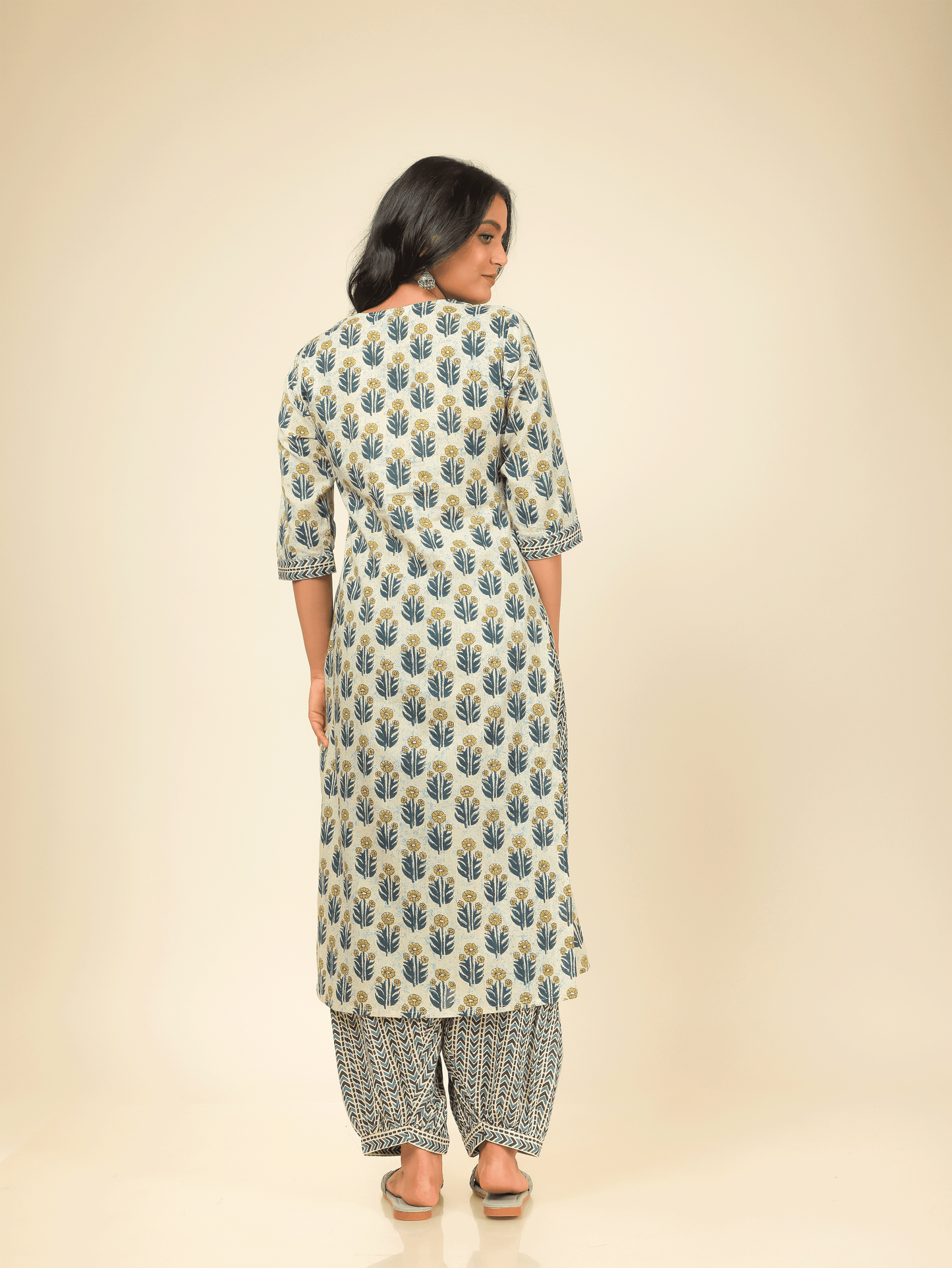 Soft Cotton Floral Kurta